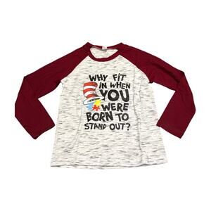 Kids Stand Out Raglan Shirt Red Sleeve 4-5Y
